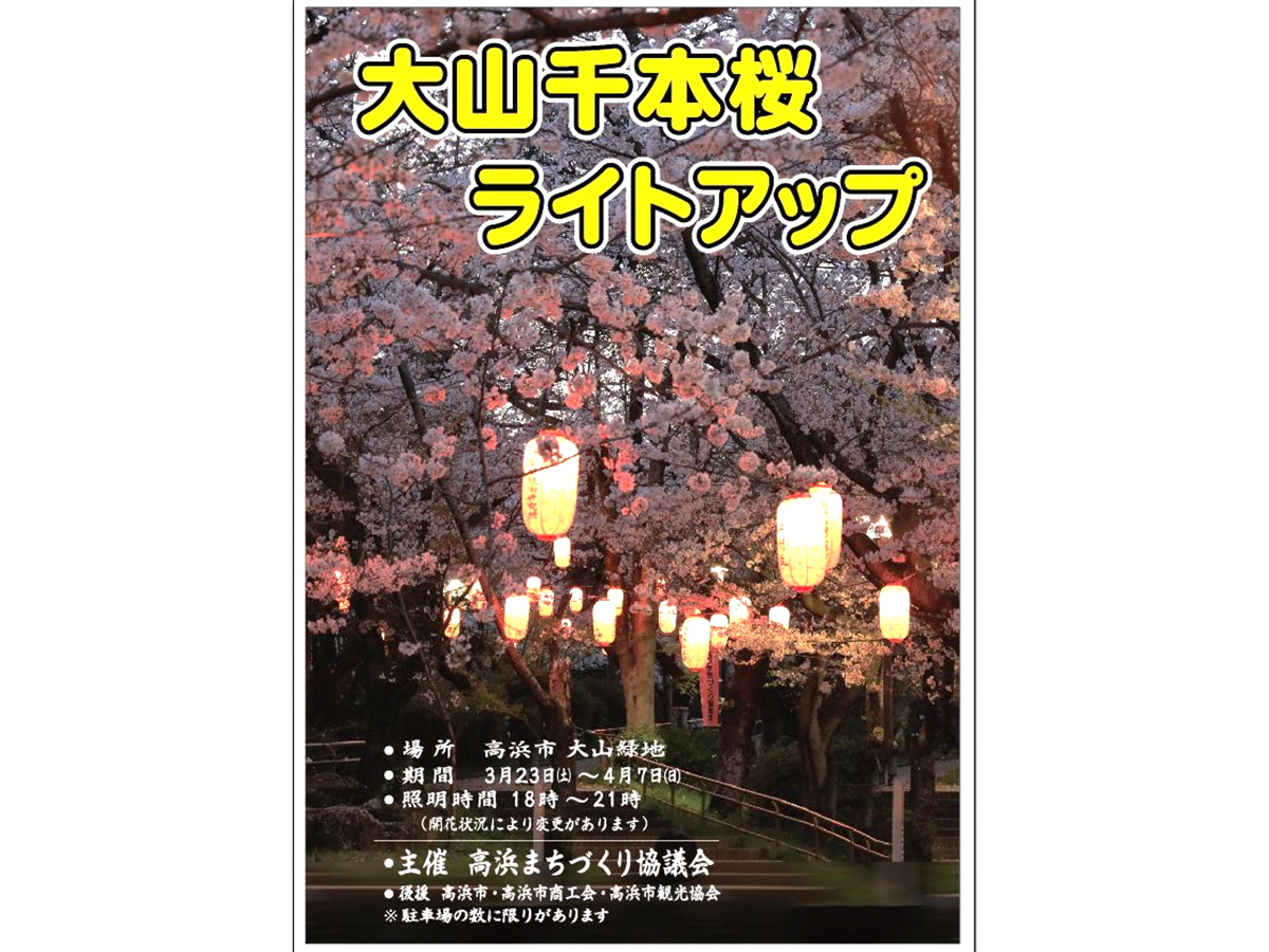 大山千本桜ライトアップ